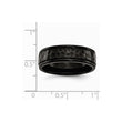 Sophia Jewelers Black IP Stainless Steel Polished Engravable Wedding Band - 12