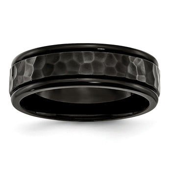 Sophia Jewelers Black IP Stainless Steel Polished Engravable Wedding Band - 12