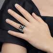 Stainless Steel Polished and Enameled Ring - Birthstone Company