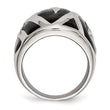 Stainless Steel Polished and Enameled Ring - Birthstone Company