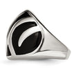 Stainless Steel Polished and Enameled Ring - Birthstone Company