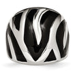 Stainless Steel Polished and Enameled Ring - Birthstone Company