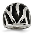 Stainless Steel Polished and Enameled Ring - Birthstone Company