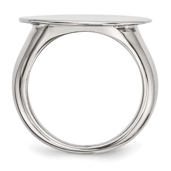 Stainless Steel Polished Circle Ring - Birthstone Company