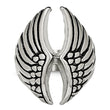 Stainless Steel Polished and Antiqued Wings Ring - Birthstone Company