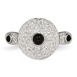 Stainless Steel Polished and Textured Black Onyx Ring - Birthstone Company