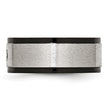 Stainless Steel Brushed/Polished Black IP-plated w/Black CZ Ring - Birthstone Company