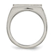 Stainless Steel Brushed and Polished w/CZ Ring - Birthstone Company