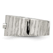 Stainless Steel Brushed and Polished w/CZ Ring - Birthstone Company