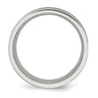 Stainless Steel Brushed Black Rubber 10.00mm Ring - Birthstone Company