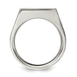 Stainless Steel Polished and Brushed Signet Ring - Birthstone Company