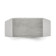 Stainless Steel Polished and Brushed Signet Ring - Birthstone Company