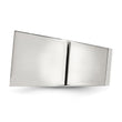 Stainless Steel Polished CZ Signet Ring - Birthstone Company