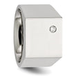 Stainless Steel Polished CZ Signet Ring - Birthstone Company