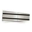 Stainless Steel Brushed Black IP-plated CZs Ring - Birthstone Company