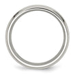 Stainless Steel Polished Black Wood Inlay Enameled 8.00mm Ring - Birthstone Company