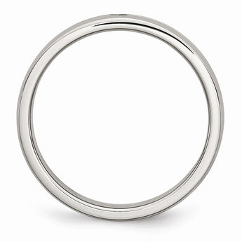 Stainless Steel Yellow-Gold Diamond Wedding Band Elegant Design