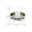 Stainless Steel Diamond Camouflage 8mm Polished Wedding Band