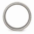 Stainless Steel Matte Black Wedding Band with Natural Diamond Accent