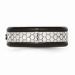 Stainless Steel Diamond Wedding Band Black IP-Plated Engravable