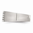 Stainless Steel Diamond Wedding Band Polished Elegant Design