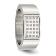Stainless Steel Polished 1/10 Carat Diamond 9.5mm Band - Birthstone Company