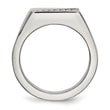 Stainless Steel Polished with Crystals Ring - Birthstone Company