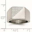 Stainless Steel Polished with Crystals Ring - Birthstone Company
