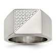 Stainless Steel Polished with Crystals Ring - Birthstone Company