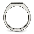 Stainless Steel Polished with CZ Ring - Birthstone Company