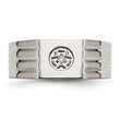 Stainless Steel Polished with CZ Ring - Birthstone Company