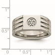 Stainless Steel Polished with CZ Ring - Birthstone Company