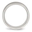 Stainless Steel Polished Grooved Ring - Birthstone Company