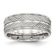 Stainless Steel Polished Grooved Ring - Birthstone Company