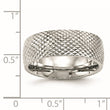 Stainless Steel Polished Textured Ring - Birthstone Company