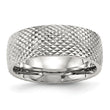 Stainless Steel Polished Textured Ring - Birthstone Company