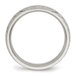 Stainless Steel Polished Textured Ring, Size 10.5 - Birthstone Company