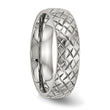 Stainless Steel Polished Textured Ring, Size 10.5 - Birthstone Company