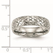 Stainless Steel Polished Textured Ring, Size 10.5 - Birthstone Company