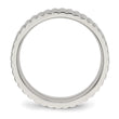 Stainless Steel Polished Textured Ring - Birthstone Company