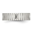 Stainless Steel Polished Textured Ring - Birthstone Company