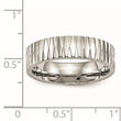 Stainless Steel Polished Textured Ring - Birthstone Company