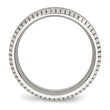 Stainless Steel Polished Grooved and Textured Ring - Birthstone Company