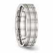 Sophia Jewelers Stainless Steel Wedding Band with Polished & Brushed Finish - 11.5