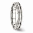 Sophia Jewelers 5mm Stainless Steel Wedding Band Brushed Polished Finish - 7
