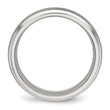 Sophia Jewelers Polished Stainless Steel Wedding Band with Laser Cut Design, Size 6.5 - Birthstone Company