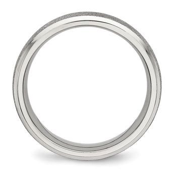 Stainless Steel Polished Laser Cut Ring - Birthstone Company