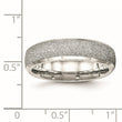 Sophia Jewelers Polished Stainless Steel Wedding Band with Laser Cut Design, Size 6.5 - Birthstone Company