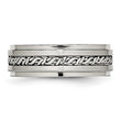 Stainless Steel Brushed and Polished Braided 7.00mm Band - Birthstone Company