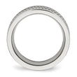 Stainless Steel Brushed and Polished Twisted 7.00mm Band - Birthstone Company